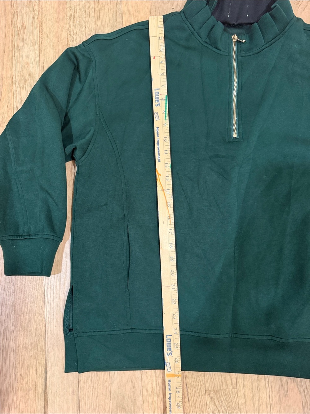 Green Ruffled Sweatshirt - Picture 9 of 10